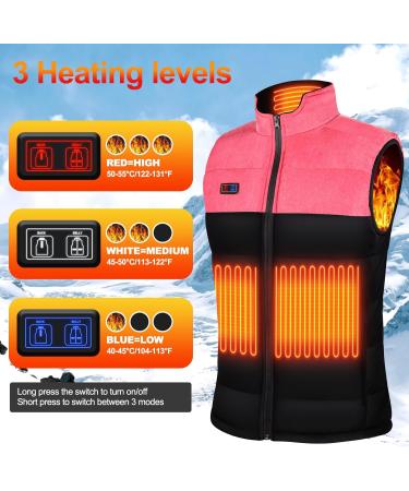 Shop Ton Color Heated Vest for Women - 4 Heating Zones 3 Temperature Levels USB Powered for Outdoor Activities - Ideal for Fishing & More - Buy Online on GoSupps.com