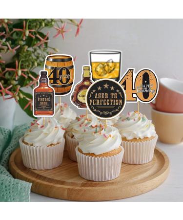 30Pcs 40th Birthday Cupcake Toppers for Men 40th Birthday Decorations for Men Cheers to 40 Years Birthday Cupcake Topper Cheers to 40 Years Birthday Decorations - Buy Online on GoSupps.com