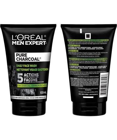 L Or al Paris Men Expert Pure Charcoal Daily Face Wash for Men Formulated with Black Charcoal & Salicylic Acid to Reduce Oily Skin and Blackheads 100 ml Pure Charcoal Daily Face Wash - 100 mL Face Wash - Buy Online on GoSupps.com