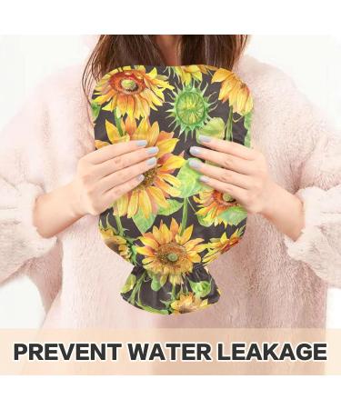 Sunflower Watercolor Heat Bottle 2L Warm Water Bag for Pain Relief & Headaches | Ideal for Back Pain Relief - Buy Online on GoSupps.com