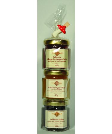 Streuobstwiesle Gourmet Gift Set of 3 Mini Jams Marmalades and Jellies