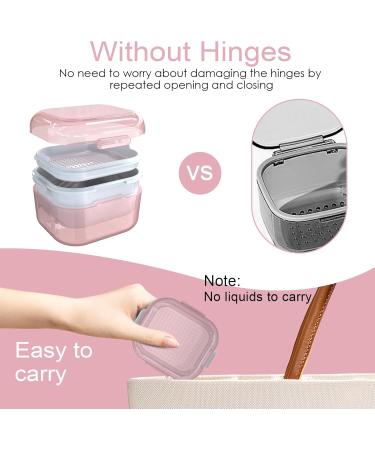 Argomax Pink Dentistry Prosthesis Box - Durable Denture Case with Sieve for Cleaning & Storage | Transparent Design - Buy Online on GoSupps.com