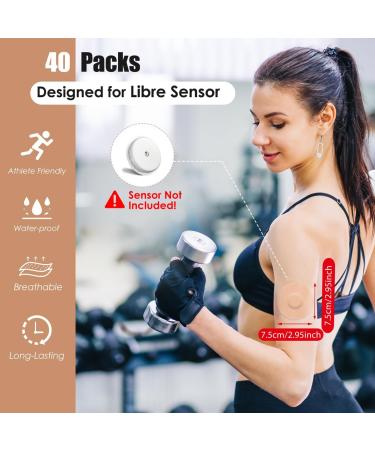 Freestyle Libre 3 Plaster - 40 Waterproof Stickers for Libre 1 2 & 3 - Durable Easy to Use Sensor Covers by Youshares - Buy Online on GoSupps.com