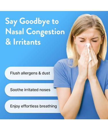 ECLAT Nasal Rinse Bottle - Gentle Pressure Nasal Irrigation, Total Control Smart Auto Flow On/Off Valve, BPA-Free Nose Wash Cleaner Sinus Clearer for Kids & Adults (300mL, Bottle Only) - Buy Online on GoSupps.com