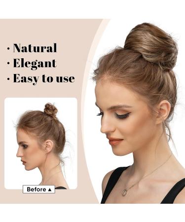 SARLA Dark Brown Synthetic Hair Buns Extension - Drawstring Updo Chignon for Women & Girls - Buy Online on GoSupps.com