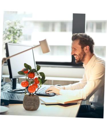 3pcs Simulated Kumquat Decor Indoor Plants Artificial Plants Greenery Desktop Adornments Faux Plant Household Fake Bonsai Potted Plants Fake Bonsai Ornaments Fake Fruit Tree Office As Shownx3pcs 9.5x9.5x26.5cmx3pcs - Buy Online on GoSupps.com