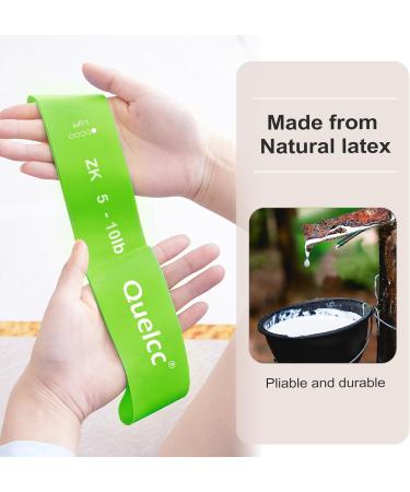 Quelcc Resistance Tapes Set - 5 Strength Levels for Muscle Building Yoga & Pilates - Includes Instructional Guide & Carry Bags - Buy Online on GoSupps.com