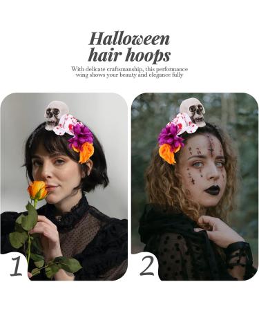 FOMIYES Lot De 3 -t tes De Mari e Pour Halloween Motif T te De Mort Et Fleurs Pour Gar ons Et Filles D corations De F te Pour Adultes 1 unit (Lot de 1) Multix3pcs - Buy Online on GoSupps.com