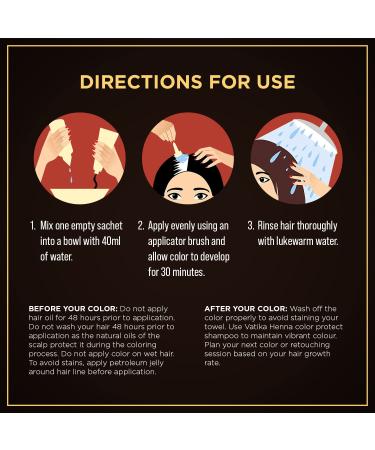 Dabur Vatika Henna Hair Color - 100% Grey Coverage, Zero Ammonia Dye for Strong & Shiny Hair - 6 Sachets X 10g (Dark Brown) - Buy Online on GoSupps.com