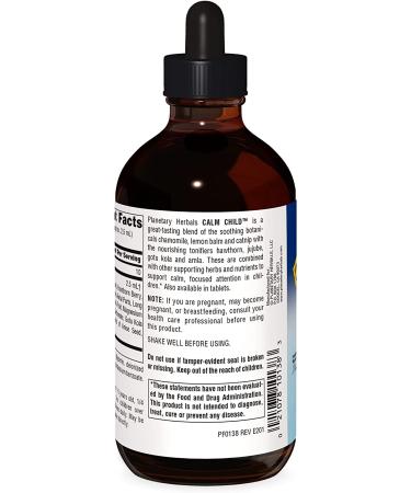 Planetary Herbals Calm Child Herbal Syrup - Chamomile, Lemon Balm, Catnip & More - 8oz - Buy Online on GoSupps.com