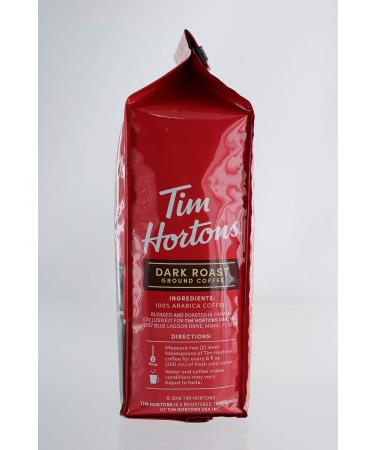 Tim Hortons Dark Roast Ground Coffee 12oz/340g - Buy Online on GoSupps.com