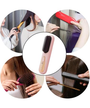 Buy Portable Hair Straightener Brush - Long-Term Styling & Smoothing Comb for Women & Girls - Pink - Buy Online on GoSupps.com