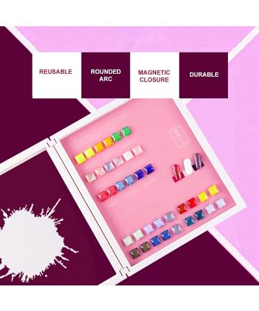39 Color Nail Color Card & Pattern Display Book | Professional Magnetic Closure Nail Color Ads & Diagram - Buy Online on GoSupps.com