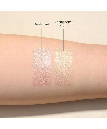 Champagne Gold Highlighter Palette with Brush - Shimmer & Glitter Contouring and Illuminator Makeup Kit - Buy Online on GoSupps.com