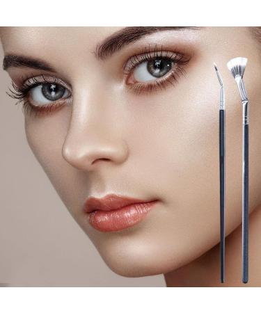 Fan-Shaped Eyelash Brush Bent Eyeliner Brushes with 120 -Angle Designed | Professional Lashes and Eyeliners Makeup Tool for Making Natural Look - Buy Online on GoSupps.com