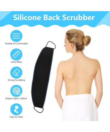 2 Pack Exfoliating Back Scrubber & Mitt Set for Shower - Deep Clean and Invigorate Skin - Extra Long Bath Back Scrub for Men and Women - 28*8 inch & 9*6 inch - Buy Online on GoSupps.com