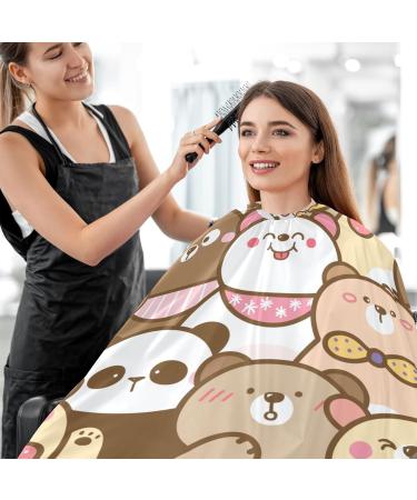 Waterproof Barber Cape | Cute Cartoon Bear & Panda Haircut Bib for Men & Women | Unisex Cheetah Hair Cutting Cape - Buy Online on GoSupps.com