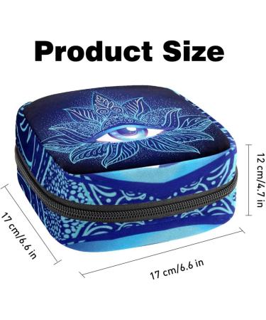 Blue Eye Chinese Kite Theme Menstrual Pad Storage Bag | Portable Zippered Bag for Women Teens & Girls - Buy Online on GoSupps.com