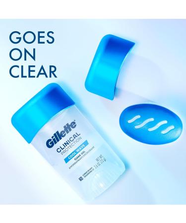 Gillette Clinical Protection Antiperspirant and Deodorant for Men Cool Wave Clear Gel 45 g - Buy Online on GoSupps.com