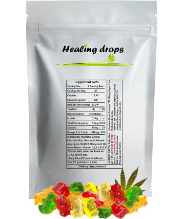 Organic Hemp Gummies 750,000mg - High Potency Health Support with Vitamins & Omega 3 6 9 - Buy Online on GoSupps.com