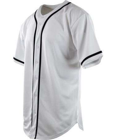 Buy ChoiceApparel Men's Solid Color Baseball Jersey XL - White/Opulent Garden | International Shipping Available - Buy Online on GoSupps.com
