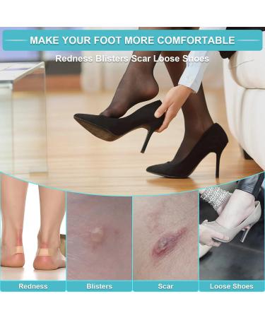 6 Pair Self-Adhesive Heel Pads for Loose Shoes - Men & Women - Black&Beige - Buy Online on GoSupps.com