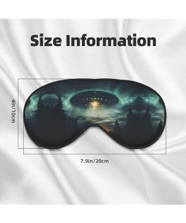 UFO at Night Print Unisex Sleep Eye Mask | Soft Comfort Eye Shade for Travel Yoga & Shift Work - Buy Online on GoSupps.com