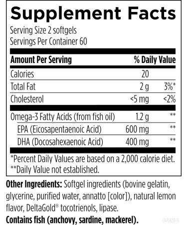 Designs for Health OmegAvail Ultra TG Fish Oil 1200mg - Triglyceride Form Omega 3 Fish Oil Supplement with DHA/EPA - No Fishy Aftertaste (120 Softgels) 120 Count (Pack of 1) - Buy Online on GoSupps.com