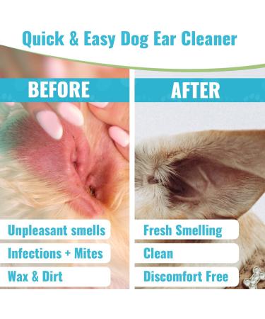 Dog Ear Wipes - Finger Pads | Stop Itching - Remove Dirt Wax & Clean Dirty Ears Easily | Aloe Vera & Witch Hazel Infused | 50 Dog Ear Cleaning Finger Wipes For Easy Cleaning Of Dogs Ears | UK BRAND - Buy Online on GoSupps.com