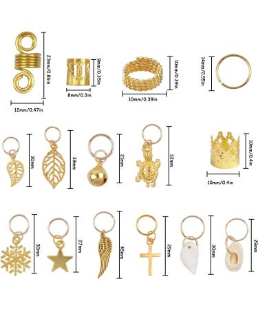 Pinsheng 238-Piece Dreadlocks Hair Accessories Set - Jewelry Rings & Clips with Storage Box (Gold & Silver) for Braids - International Shipping Available - Buy Online on GoSupps.com