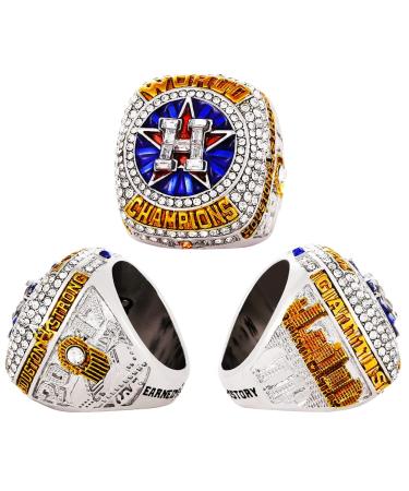 Baseball Championship Ring 2017,Baseball Gifts for Replica World Series Rings for Men Women Kids,Houston Memorabilia Merch for Room Office Party Decor Merchandise Accessories