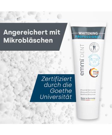 EMMI-DENT Ultrasound Whitening Toothpaste | Gentle Formula for Sensitive Teeth | Vegan Gluten-Free Non-Toxic | 5 Pack (75ml x 5) - Buy Online on GoSupps.com