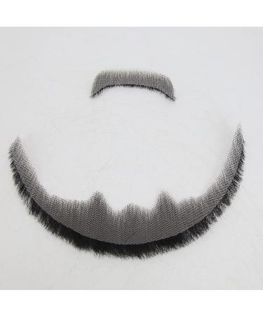 ZigZag Black Human Hair Beard Extension for Men - Realistic Costume Fake Beard | Beard6 - Buy Online on GoSupps.com
