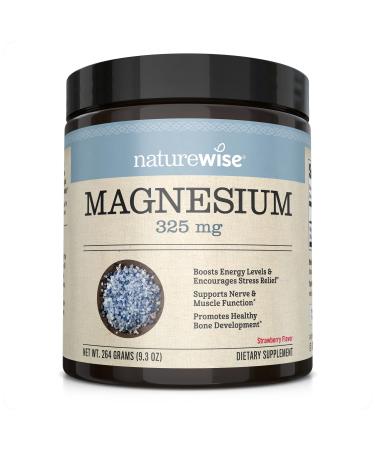 NatureWise Naturewise Magnesium Powder for Nerve & Energy Support from Magnesium Citrate (2+ Month Supply) 264 Gram