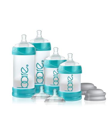 Bare Air-Free Starter Set feeding system with Easy-latch (for baies fed with baby bottles) by Bittylab. Airfree technology cuts down on reflux  colic  gas  fuss & sleep troubles. Easy instructions.