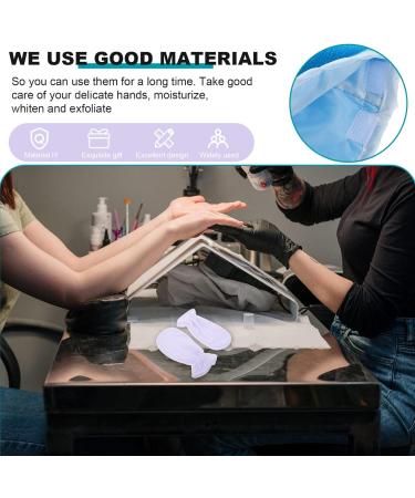 FOMIYES 1 Pair Hand Mask Care Wax Gloves Essential Oil Moisturizing Care Gloves Reusable Gloves Aloe Gloves Lotion Gloves Thicken Nursing Cover Handbag Paraffin Polyester White - Buy Online on GoSupps.com