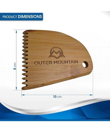 Outer Mountain Bamboo Surfboard Wax Comb - Surf Wax Scraper & Remover - Perfect Surfer Gift - Buy Online on GoSupps.com