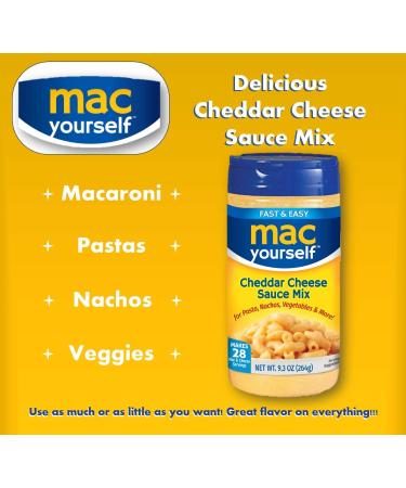 Mac Yourself Cheddar Cheese Sauce Mix - Perfect for Macaroni, Nachos, Veggies & More | 9.3 oz - Buy Online on GoSupps.com