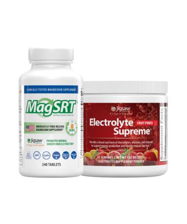 Jigsaw Health Bundle | MagSRT 240 Tablets and Electrolyte Supreme (Fruit Punch) 60 Servings (Jar)