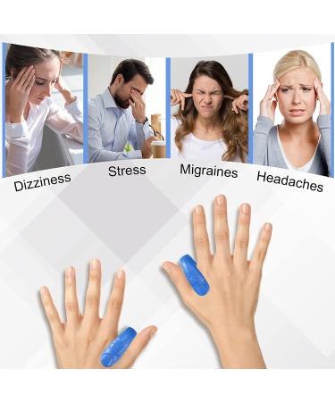 Acupressure Hand Pressure Point Clips for Migraine Relief and Muscle Pain Alleviation (Green/Blue) - Set of 8 - Buy Online on GoSupps.com