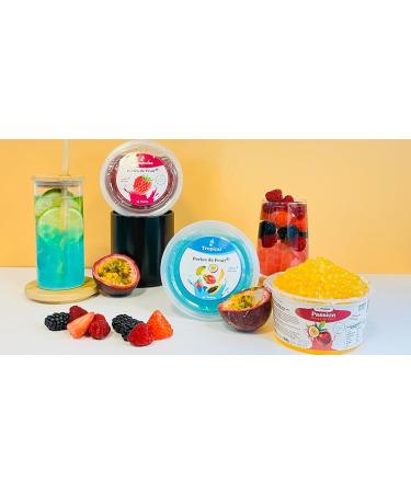 Nostea - Raspberry Bubble Tea Beads - Popping Boba Gluten Free - Fruit Juice Beads for Tea Drinks Dessert - Made in France - 450g - Buy Online on GoSupps.com