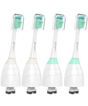 Replacement Toothbrush Heads for Philips Sonicare Replacement Heads E-Series Compatible with Phillips Sonicare Replacement Brush Head Essence Elite Electric Toothbrush Handle 4 Pack 4 Count (Pack of 1)