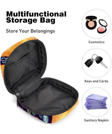 Watercolor Fox Sanitary Napkin Storage Bag - Portable Menstrual Cup Pouch for Women - Multi-colored Design - 1Pc - Buy Online on GoSupps.com