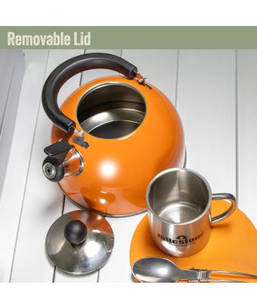 Buy Milestone Camping Whistling Kettle - Stainless Steel Teapot for Indoor & Outdoor Use - Perfect for Camping Hiking & Picnics - Fast International Shipping - Buy Online on GoSupps.com