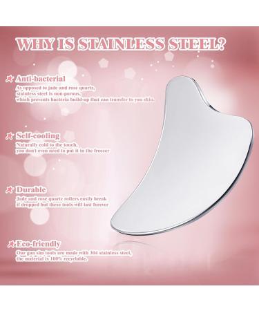 Buy Large Stainless Steel Gua Sha Facial Tool - Reduce Tension & Swelling with Dolphin-Shaped Schabemassage for Lymphatic Drainage - International Shipping Available - Buy Online on GoSupps.com