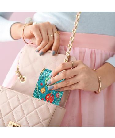 Travel Lipstick Organizer Case | Portable Makeup Bag with Mirror | Christmas Decorations Design - Perfect for International Shipping - Buy Online on GoSupps.com