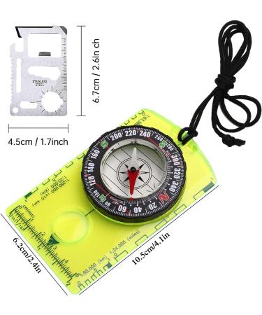 CTDDMJ 11-in-1 Multitool Compass Set Bright Outdoor Compass for Kids & Adults Perfect for Hiking Camping & Navigation (2 Pieces) - Buy Online on GoSupps.com
