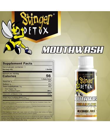 Stinger Detox Mouthwash 2oz - Powerful Oral Cleanser (1 Pack) - Buy Online on GoSupps.com