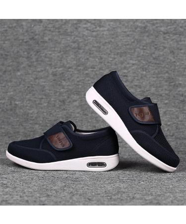 SDEQA Men's Adjustable Diabetic Shoes - Summer Comfort (Blue, Size 14.5) - Buy Online on GoSupps.com