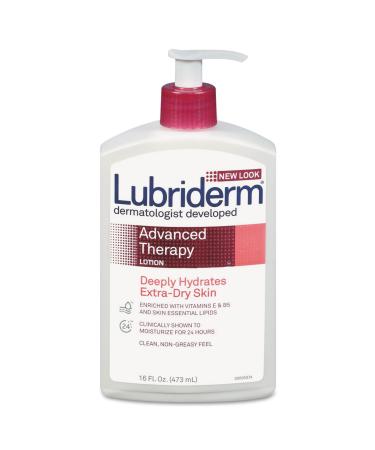 Lubriderm 48322EA Advanced Therapy Moisturizing Hand/Body Lotion 16oz Pump Bottle